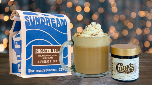 Pumpkin spice latte with Cook's Vanilla Bean Paste and Sundream Rooster Tail Espresso